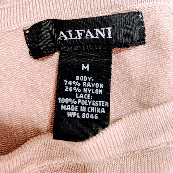 Alfani Lace Trimmed Scoop Neck Sweater - Picture 2 of 6